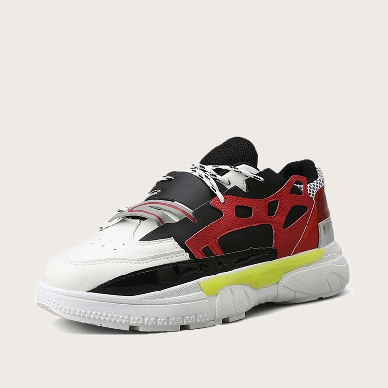 

Guys Color-block Chunky Sole Sneakers, Multicolor