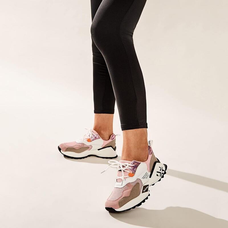 

Lace-up Front Mesh Panel Trainers, Multicolor