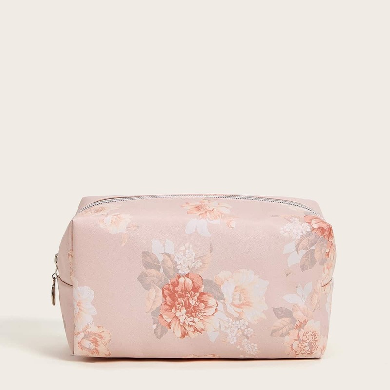 

Flower Pattern Makeup Bag, Pink