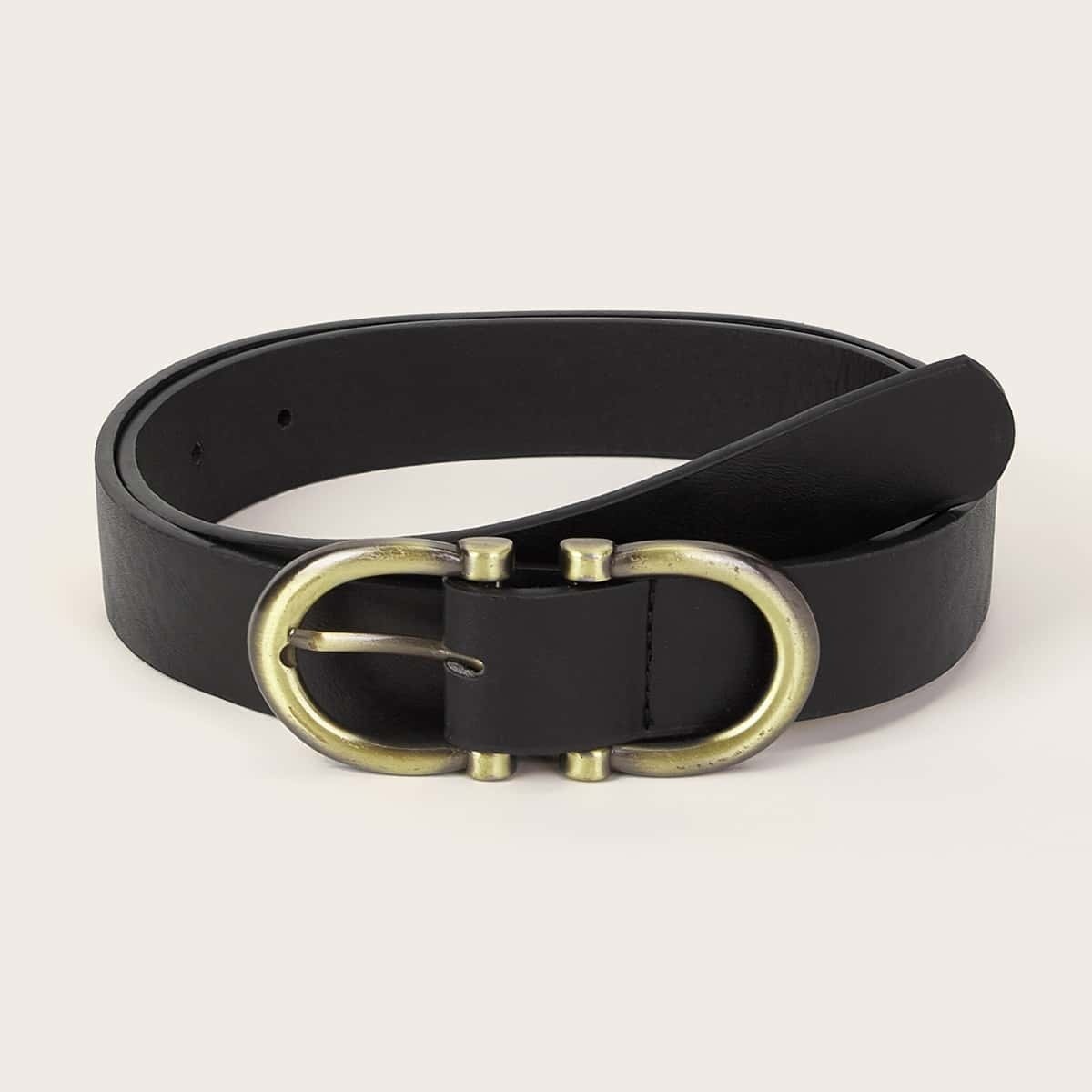 

Guys Metal Buckle Belt, Black