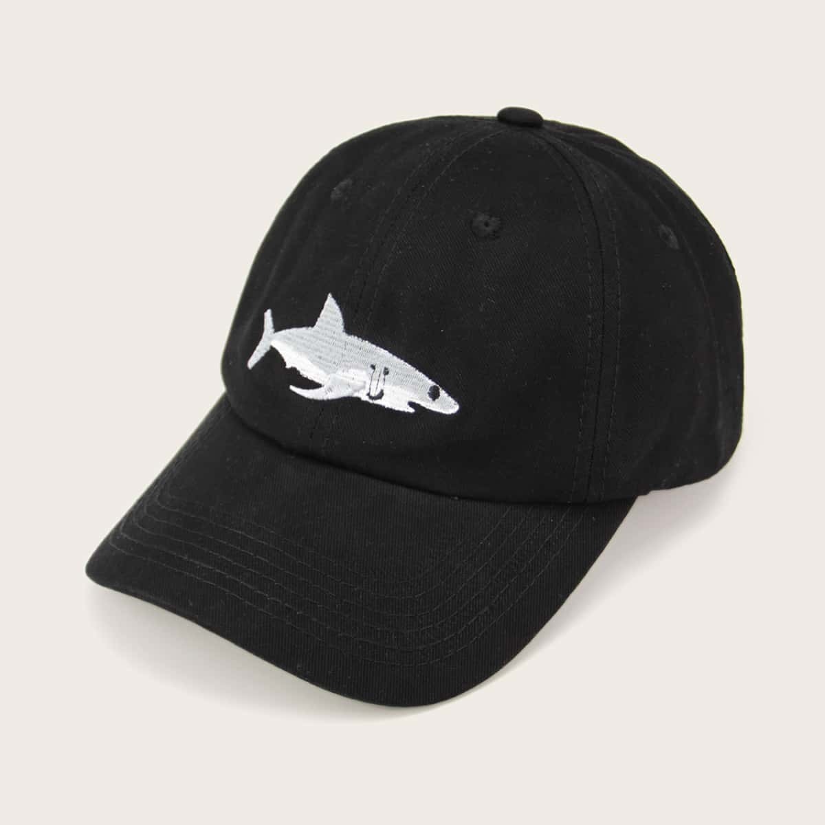

Guys Dolphin Embroidery Baseball Cap, Black