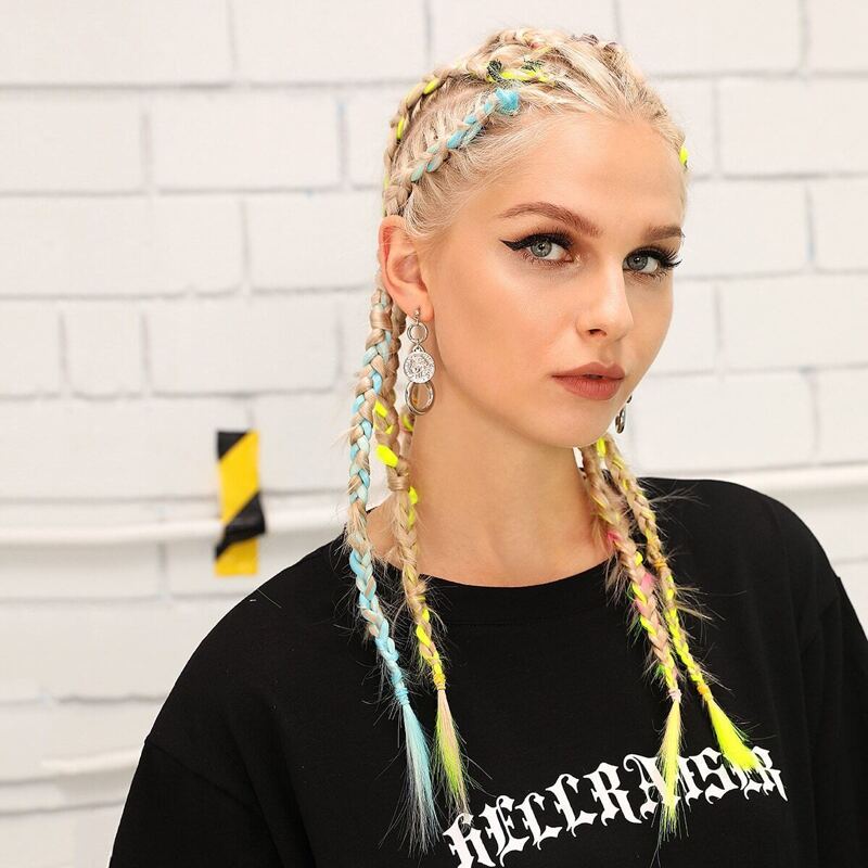 

Colorful Hair Tinsel 12pcs, Multicolor