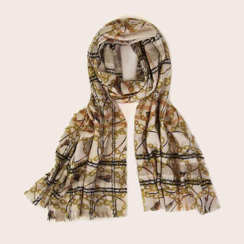 

Chain Pattern Scarf, Multicolor