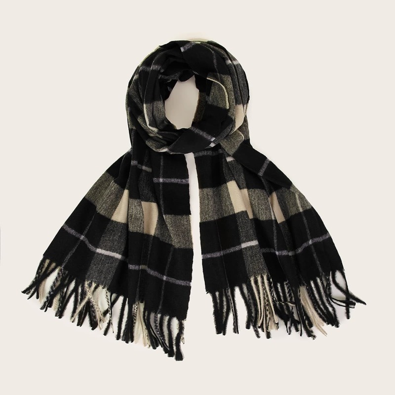 

Plaid Pattern Scarf, Multicolor