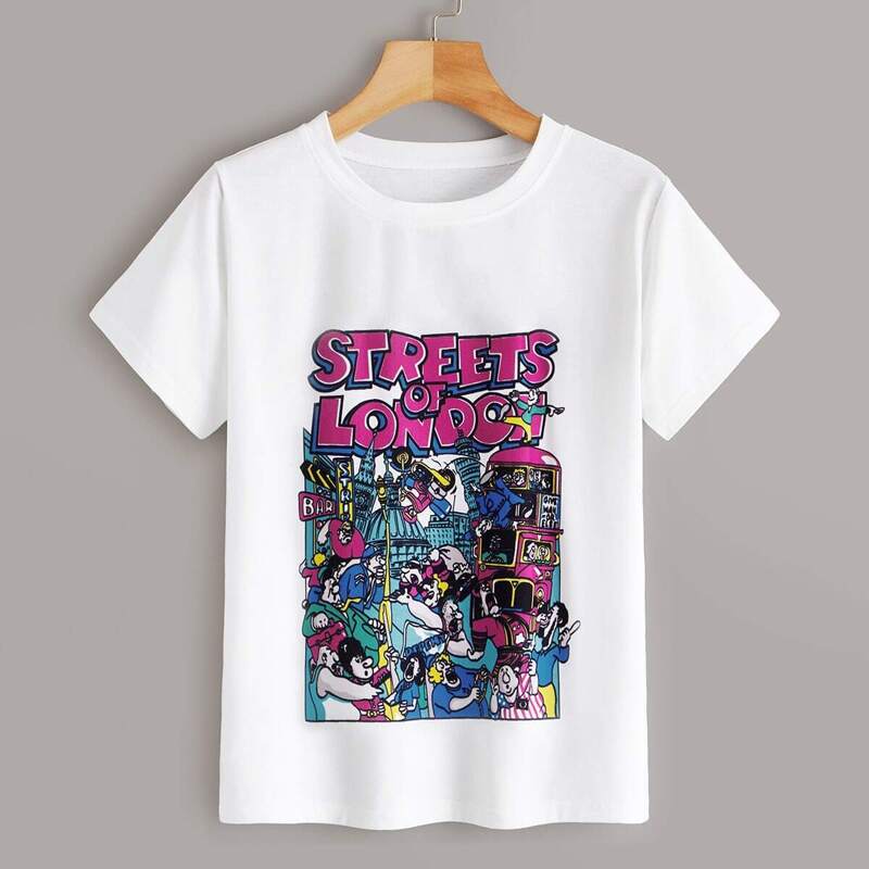 

Pop Art Print White Tee