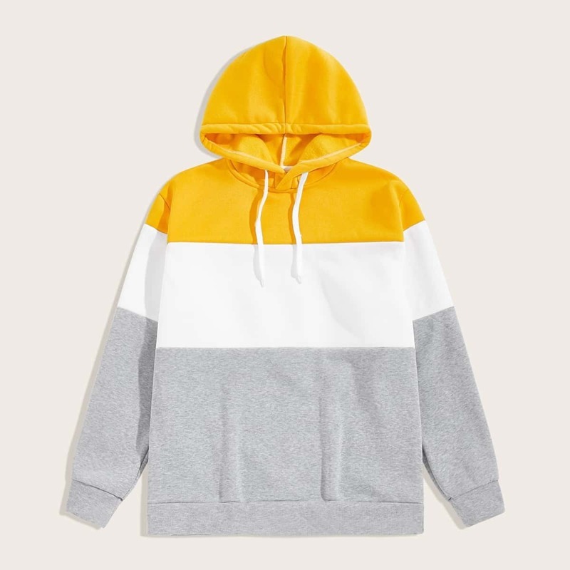 

Guys Cut And Sew Drawstring Hooded Sweatshirt, Multicolor