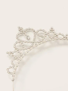 1 Pieza Diadema De Corona Dulce Con Pedrería Para Niñas - Plateado - Ver 5