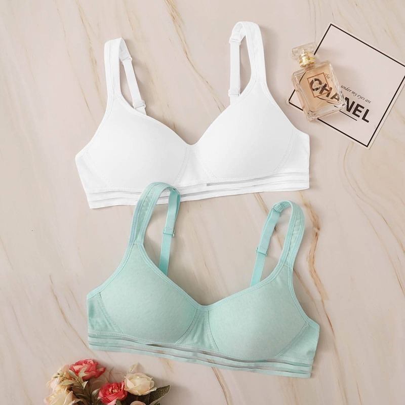 

Adjustable Strap Bra Set 2pack, Multicolor