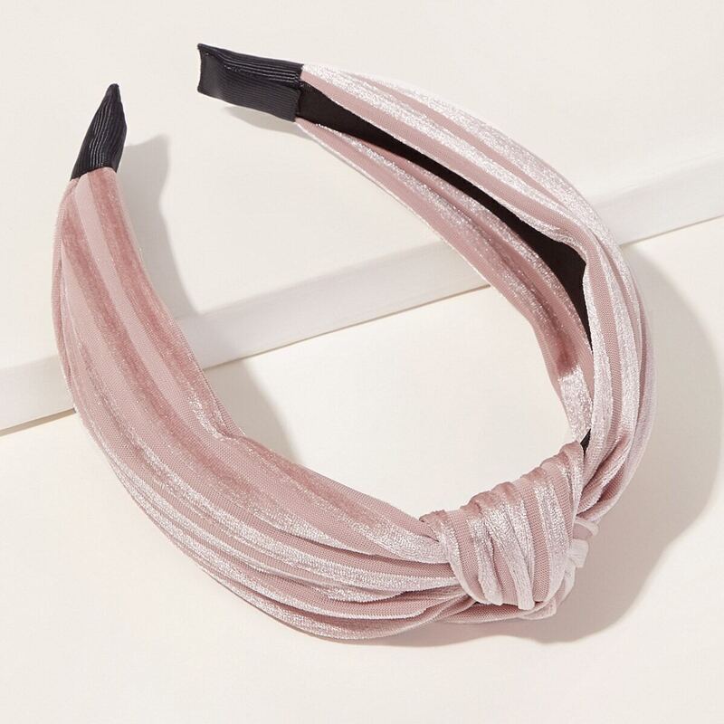 

Knot Decor Velvet Headband, Pink