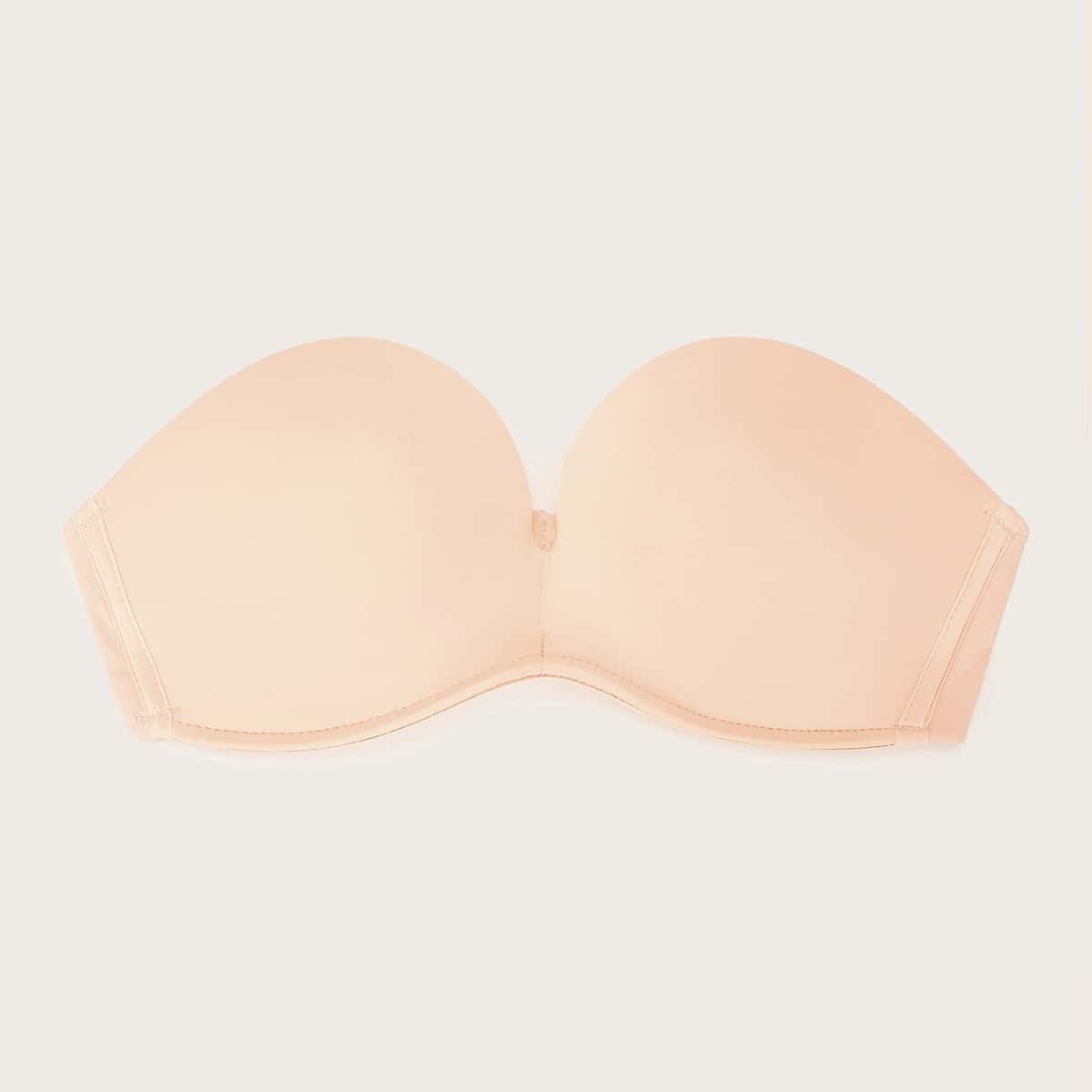 

Solid Bandeau Bra, Nude