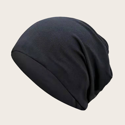 친구에게 선물하기 좋은 겨울용 일상용 솔리드 비니 모자, 캐주얼 스타일