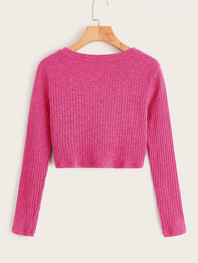 Strick Top mit Twist am Saum