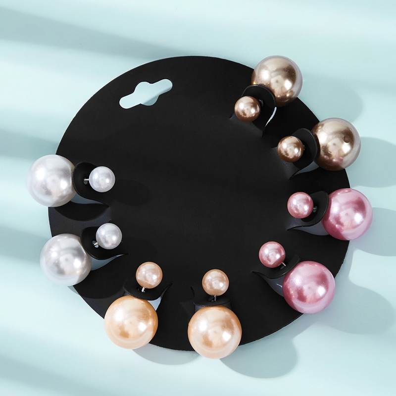 

Colorful Ball Stud Earrings 4pairs, Multicolor