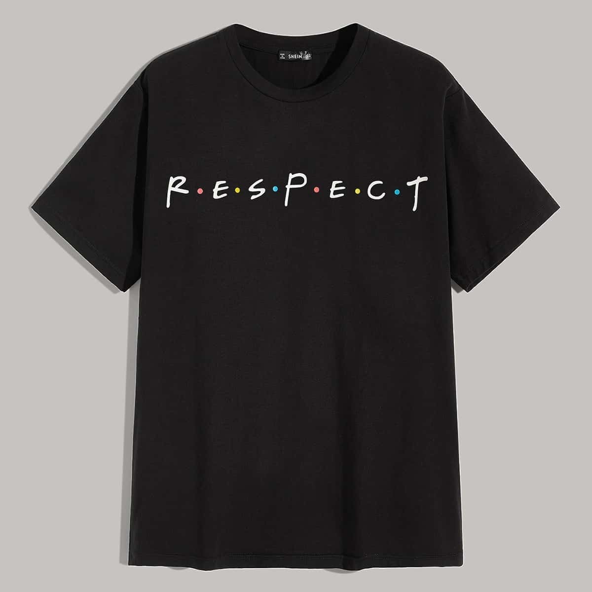 

Guys Letter Graphic Short Sleeve Tee, Black