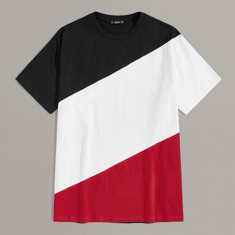 

Guys Cut-and-sew Short Sleeve Tee, Multicolor