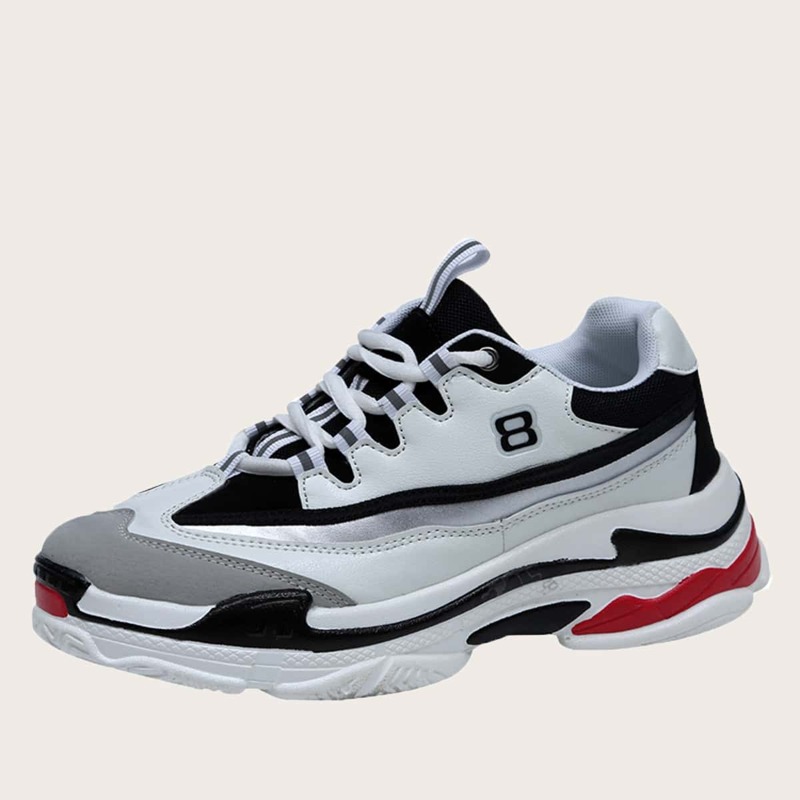 

Guys Lace-up Front Chunky Sole Trainers, Multicolor