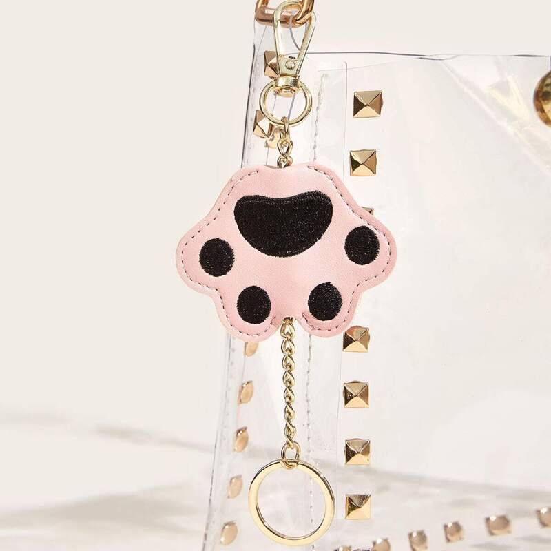 

Animal Paw Shaped Bag Accessory, Pink