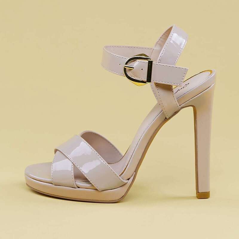 

Ankle Strap Platform Stiletto Heel Sandals, Apricot