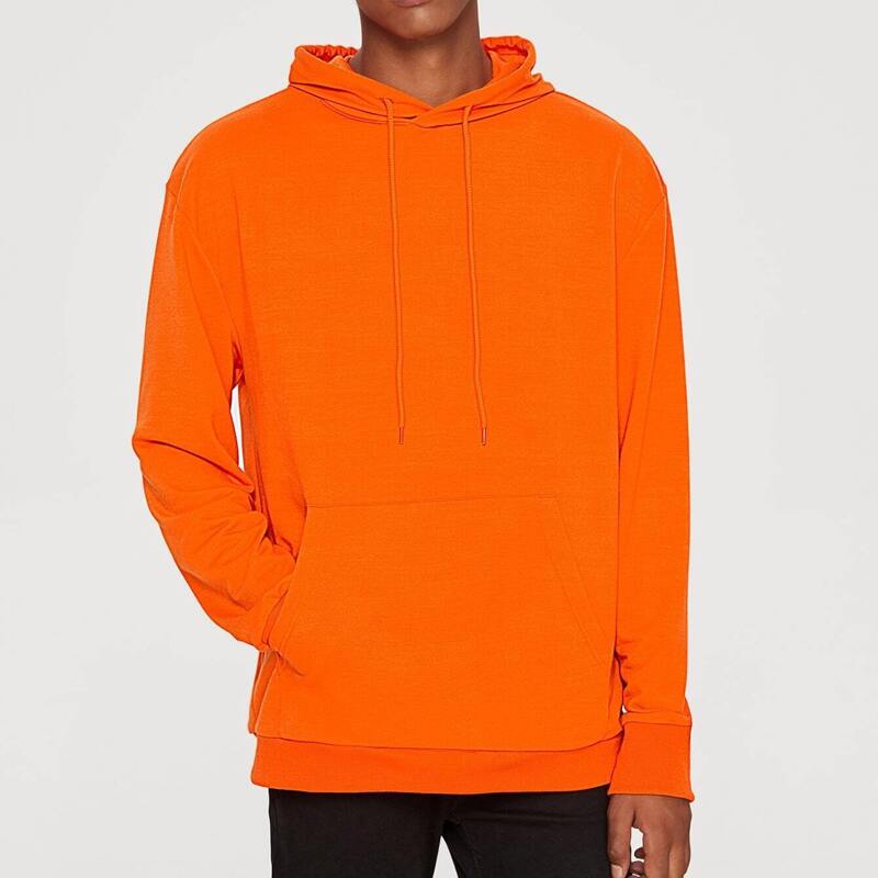 

Guys Neon Orange Kangaroo Pocket Front Hoodie, Orange bright