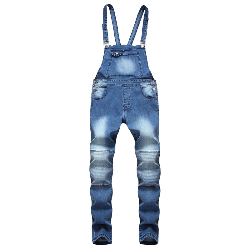 

Guys Pocket Front Washed Denim Overall, Blue