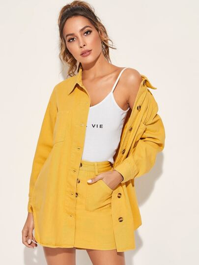 Manteau en jean délavé