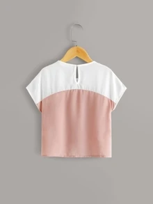 SHEIN Girls Blouses Nút Nhiều màu Casual - Nhiều màu - Xem 2