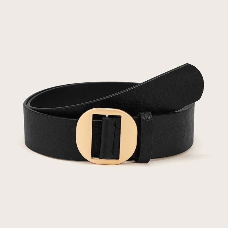 

Metal Buckle Belt, Black