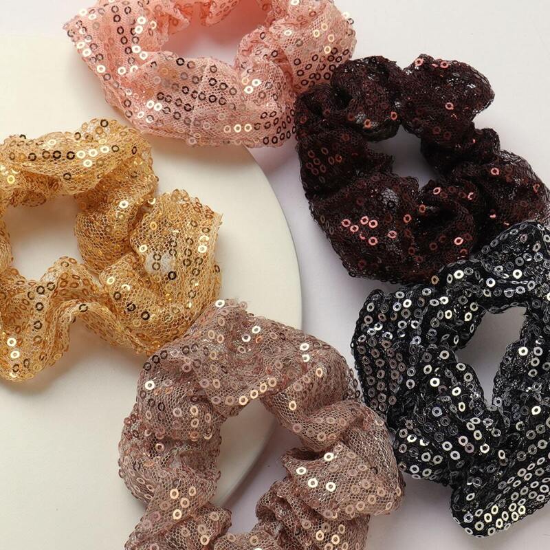 

Sequin Decor Hair Tie 5pcs, Multicolor