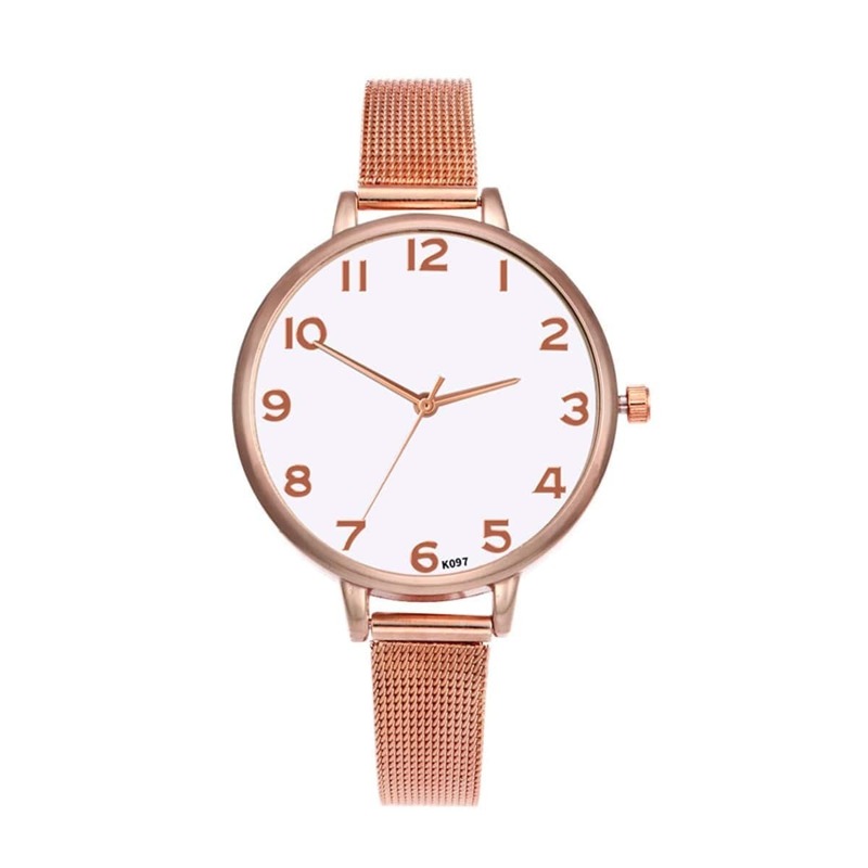 

Mesh Strap Number Display Quartz Watch