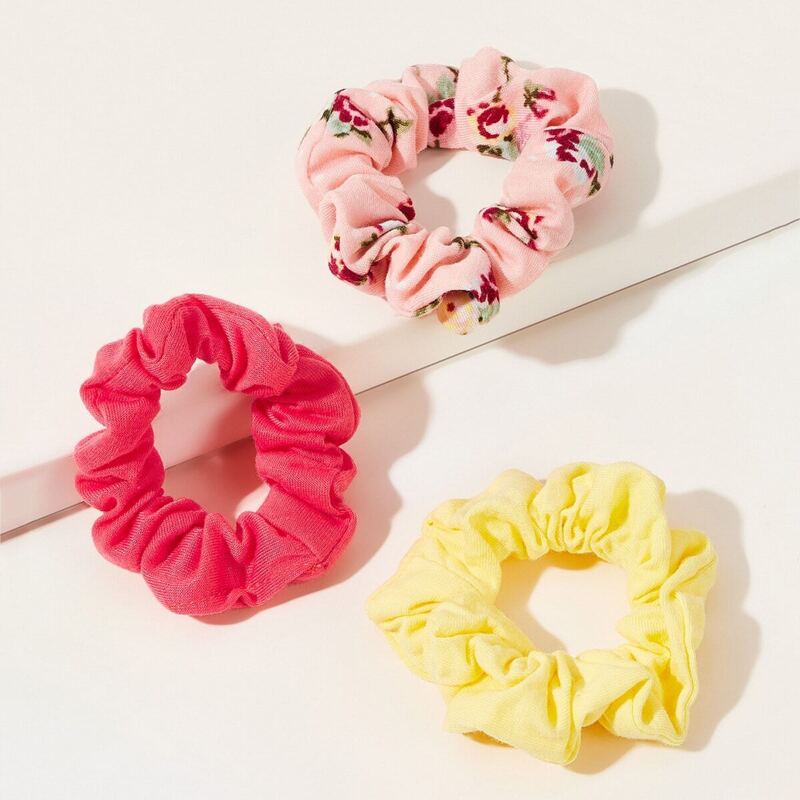

Solid Pattern Scrunchies 3pcs, Multicolor