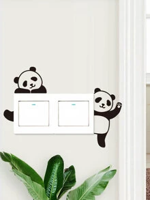 Pegatina de interruptor con estampado de panda de dibujos animados