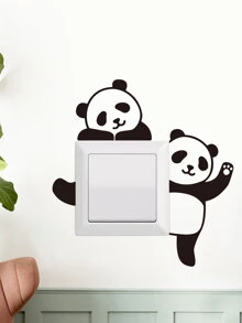 Pegatina de interruptor con estampado de panda de dibujos animados