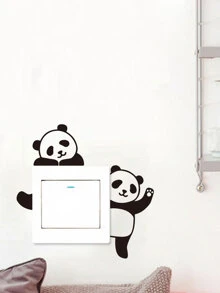 Pegatina de interruptor con estampado de panda de dibujos animados