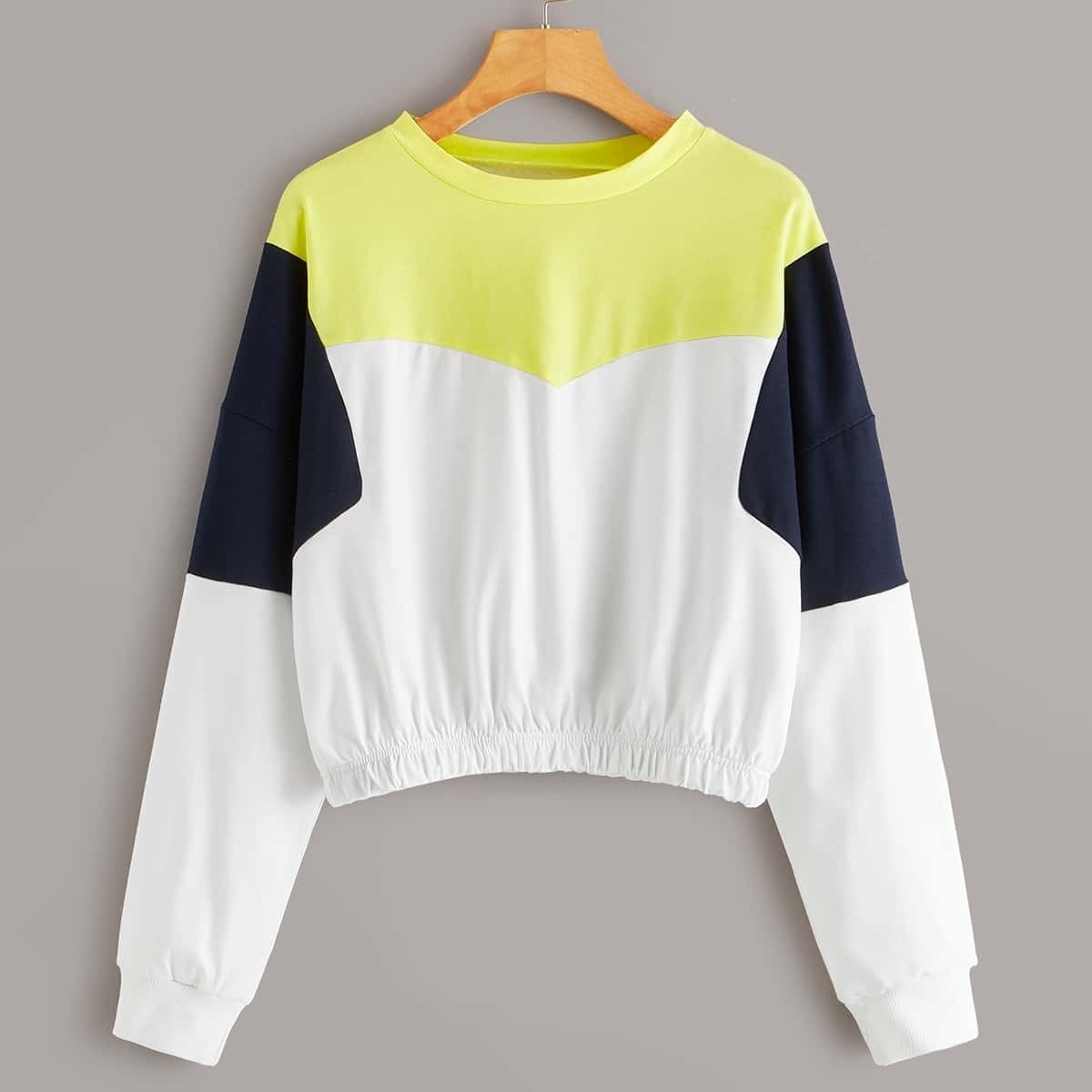 

Color-block Drop Shoulder Sweatshirt, Multicolor