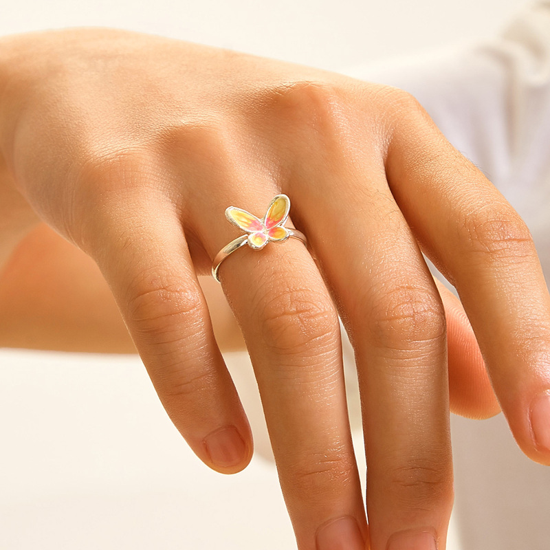 

Colorful Butterfly Decor Ring, Multicolor