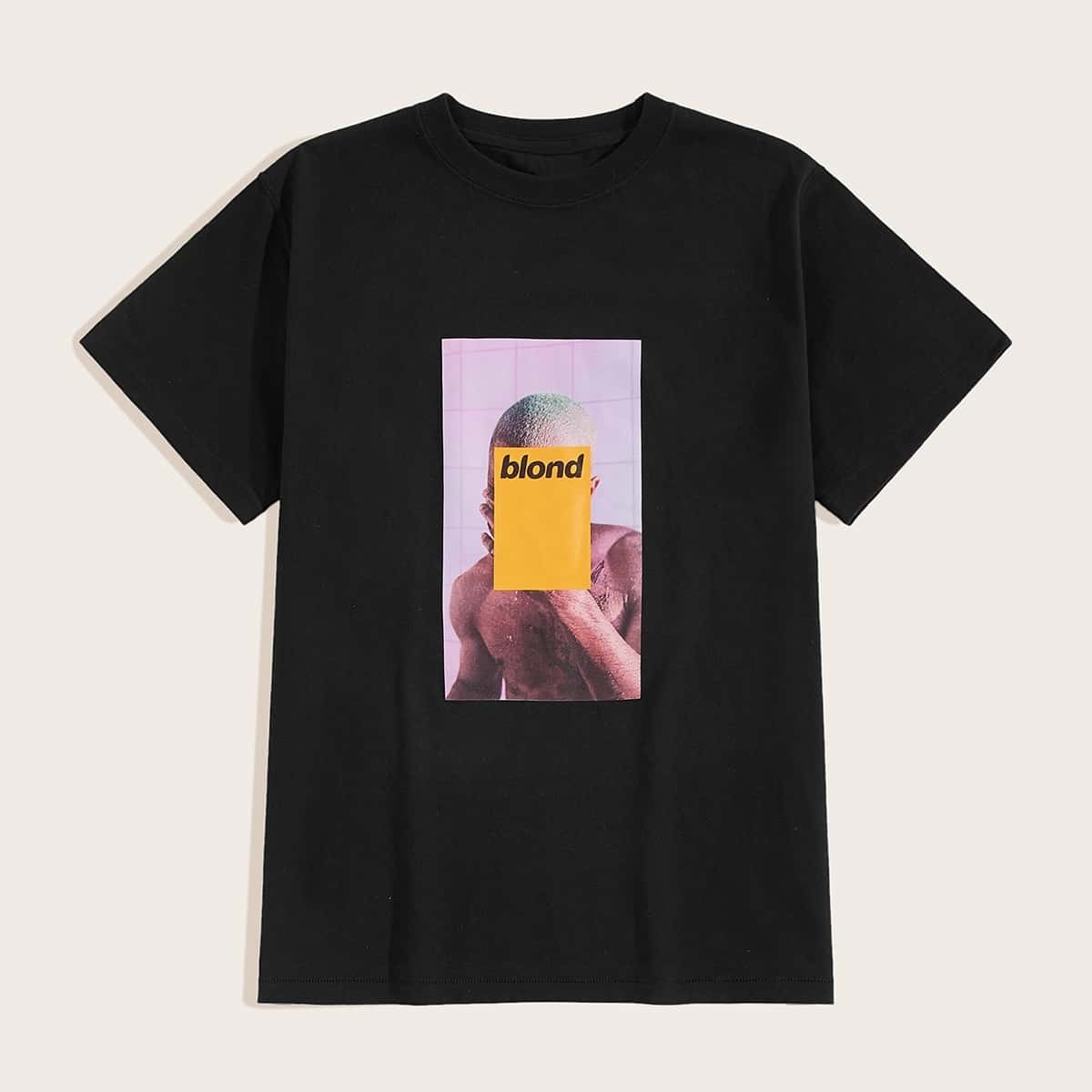 

Guys Figure And Letter Graphic Tee, Black