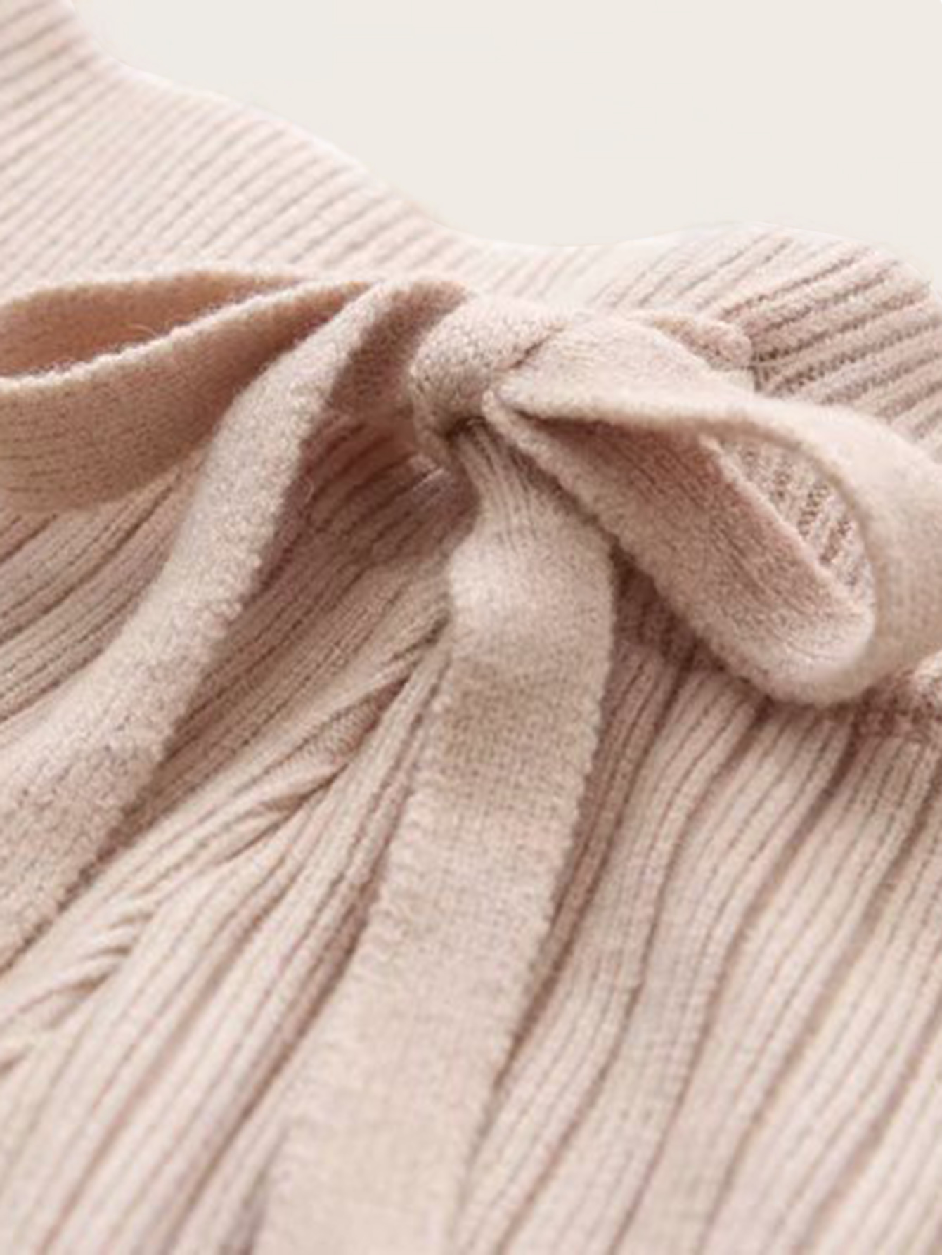 tie front ribbed wide leg sweater pants