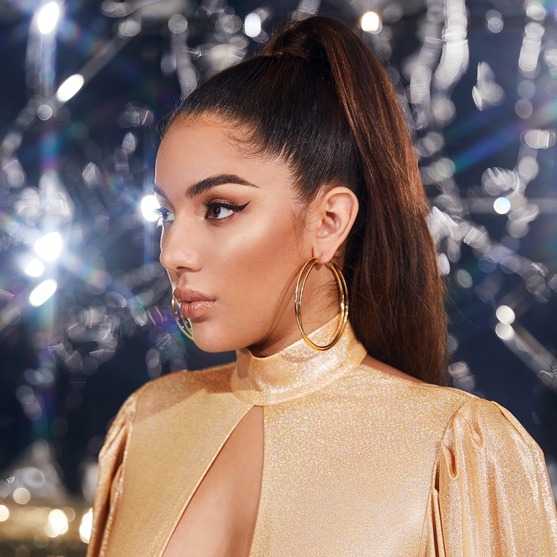 

Double Oversized Hoop Earrings 1pair, Gold