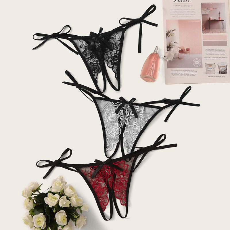 

Floral Lace Sheer Panty Set 3pack, Multicolor