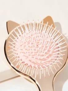 Tai Mèo Đệm Không Khí Nhẹ Bảo Vệ Lược Massage Da Đầu 1 Vàng, Bàn Chải Tóc/Lược Chải Tóc - Vàng - Xem 2