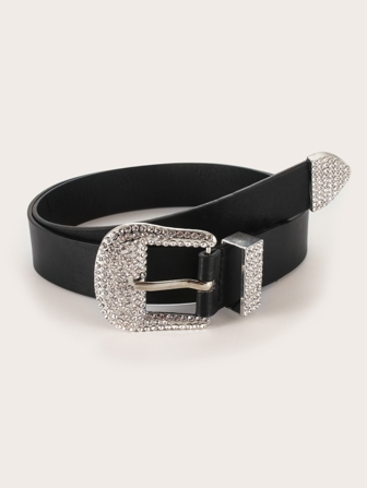 حزام مشبك مزخرف بحجر الراين