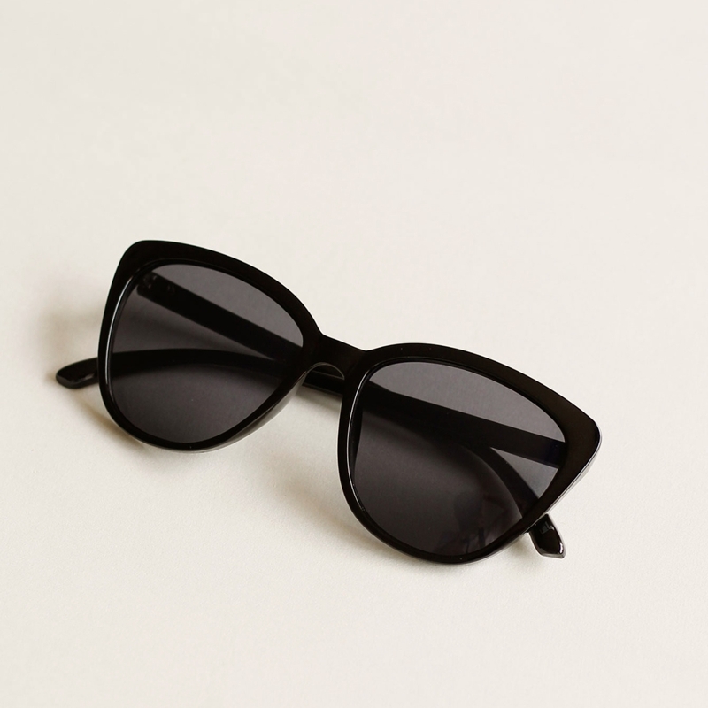 

Cat Eye Flat Lens Sunglasses With Case