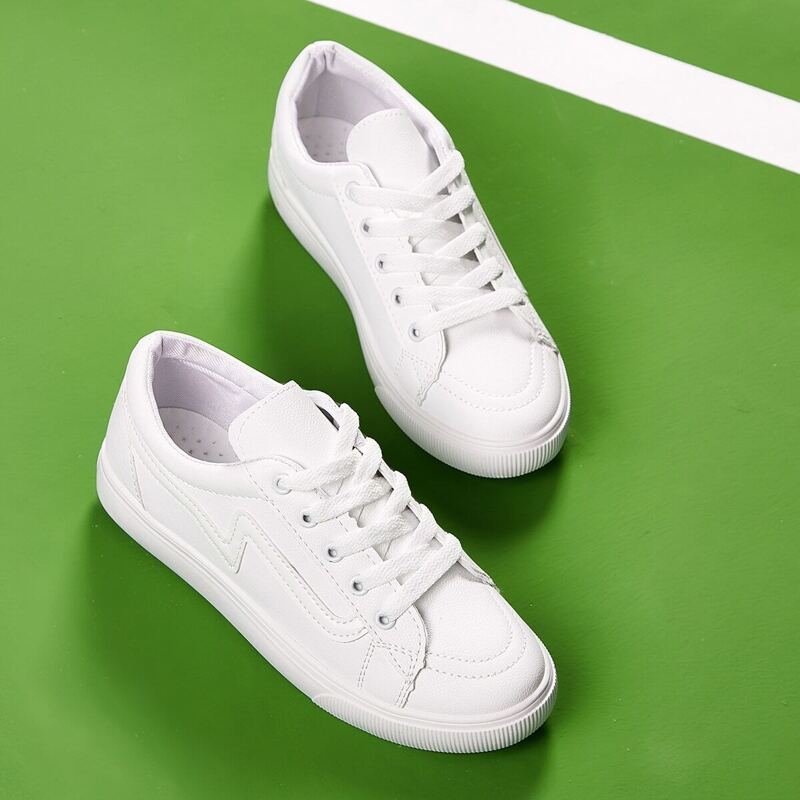 

Lace-up Low Top Sneakers, White