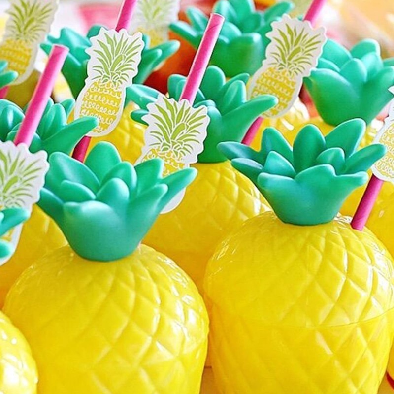 

Pineapple Shaped Straw Plastic Bottle 1pc, Yellow