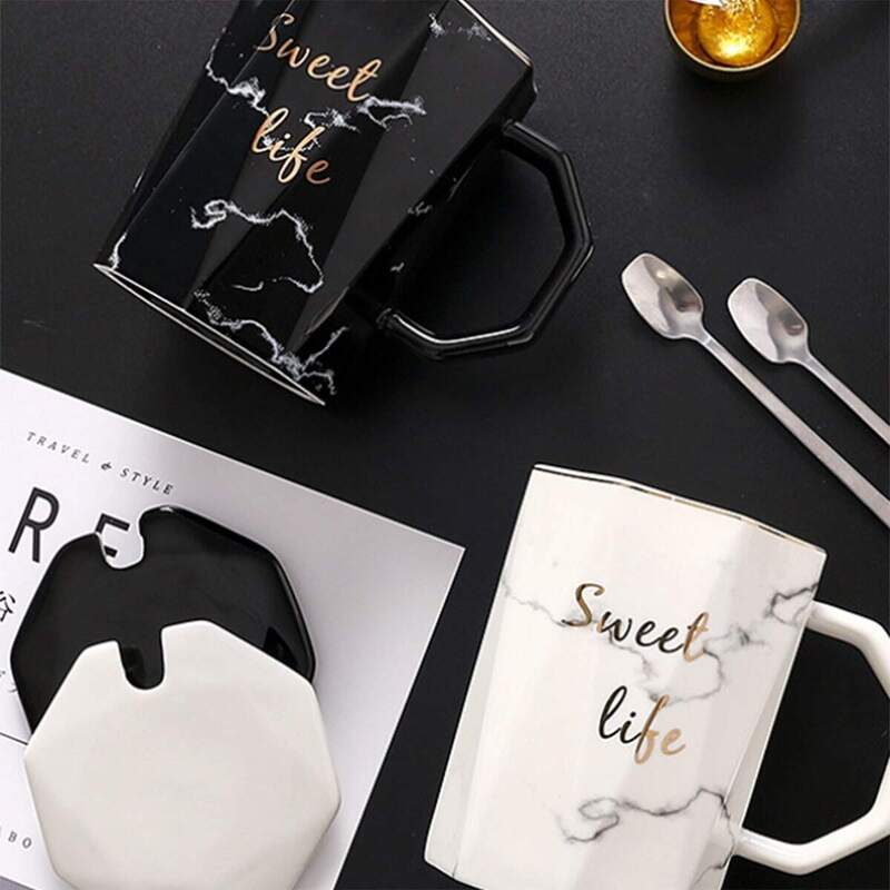 

Marble Pattern Ceramic Mug 1pc, Multicolor