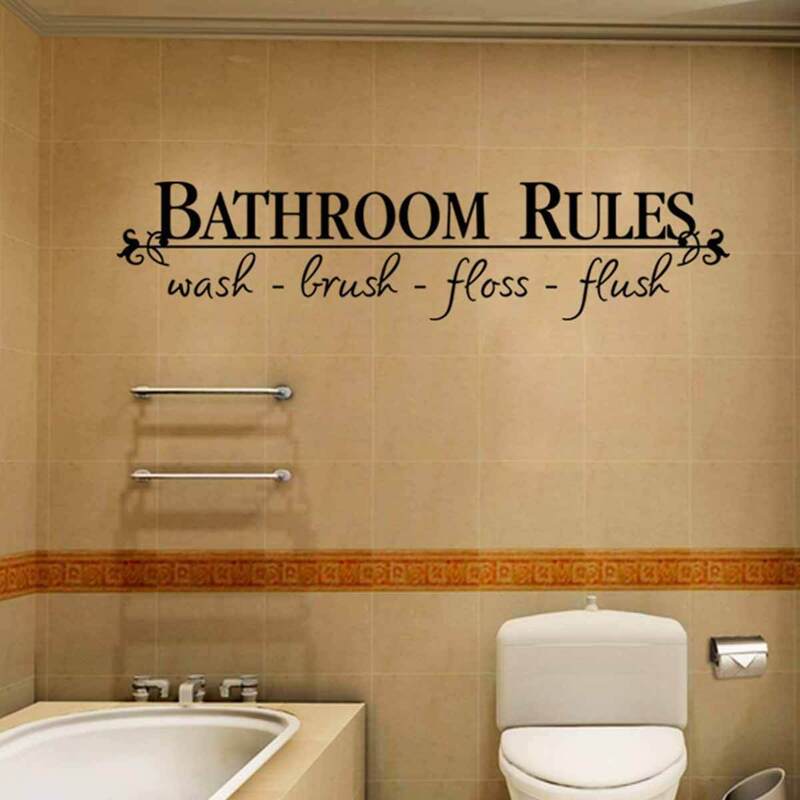 

Letter Print Bathroom Wall Sticker