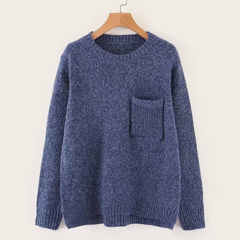 

Pocket Front Space Dye Jumper, Navy