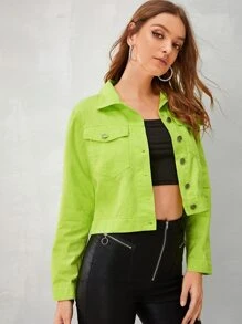 neon green denim