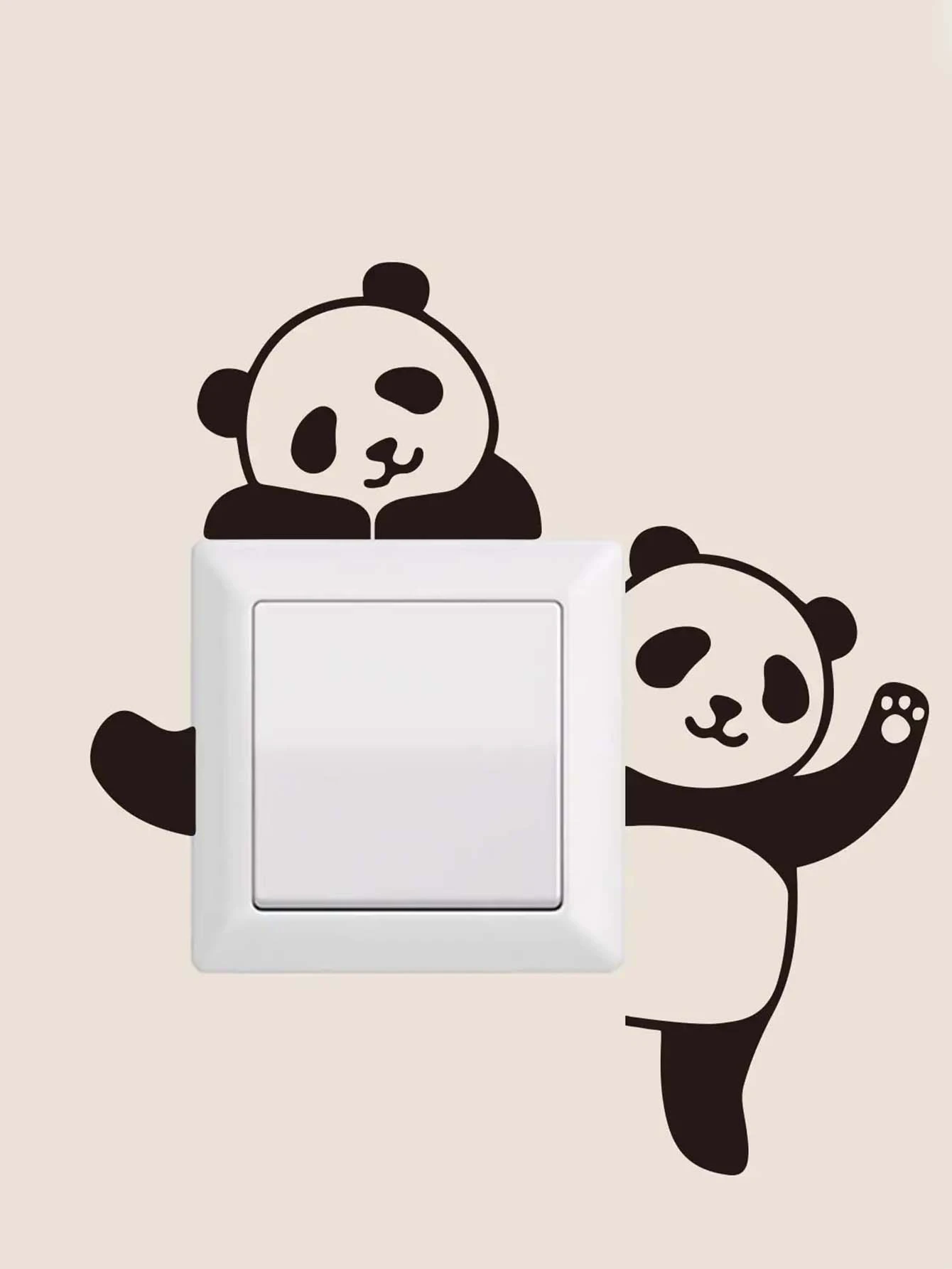 Pegatina de interruptor con estampado de panda de dibujos animados