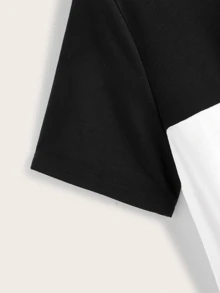 SHEIN EZwear Colour-block Twist Hem Top - Multicolor - View 3